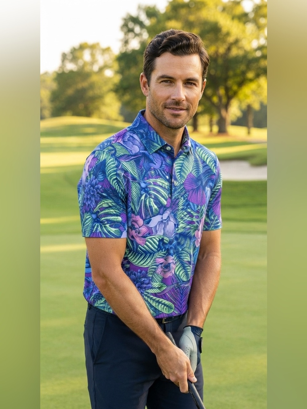 Sunday Swagger Mens 2XL Ibiza Golf Polo Stretch UPF 40 Moisture Wicking